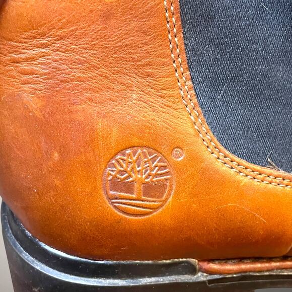 Men's 10 TIMBERLAND Men's Tan Premium Leather Waterproof Chelsea Boots - Picture 8 of 12